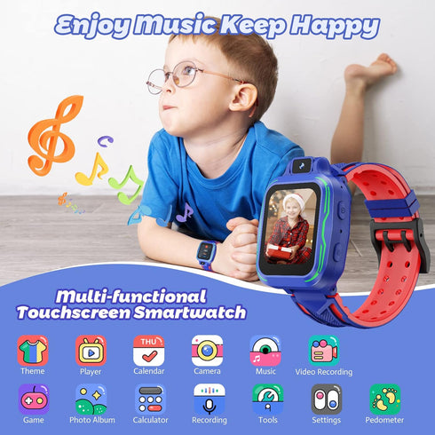 Kids Watch Boys with Camera,Children Digital Smart Watch Touchscreen with Video Mp3 Alarm Pedometer Games for Age 3-9 Years Old Christmas Birthday...