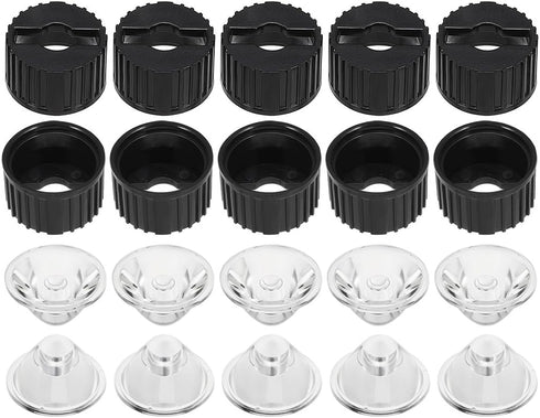 uxcell 10 pcs 20mm LED Lens 15 Degree with Black Holder for 1W 3W High Power LED Light...