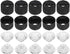 uxcell 10 pcs 20mm LED Lens 15 Degree with Black Holder for 1W 3W High Power LED Light...