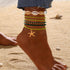 CSIYANJRY99 Shell Starfish Anklets Bracelet 7pcs Boho Seashell Beaded Anklet Hawaii Summer Beach Waterproof Surfer Starfish Anklets for Women...