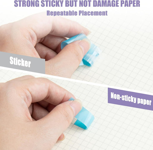 Sticky Tabs 1200 Pieces Book Tabs, Transparent Book Markers, Writable and Repositionable Page Makers, Morandi Index Tabs for Annotating Books, Pag...