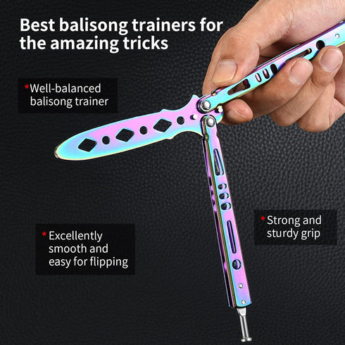 Practice Tool with Cool Color Design, Full Stainless Steel, Set of 3 Color (black&silver&colorful)...
