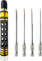 4 in 1 RC Model Repair Tools Kit 1/4" Drive RC Hex Driver Bit Set 1.5mm 2.0mm 2.5mm 3.0mm Allen Wrench Keys for for Bit Electric Screwgun/Power Dr...