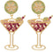 Handmade Champagne Wine Glass Dangle Earrings Colorful Shining Rhinestone Crystal Wine Bottle Earrings for Women Jewelry...