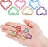 100PCS Heart Paper Clip Colorful Paper Clips Metal Heart Paperclips Large Cute Small Paper Clips Funny Heart Clips Heart Shaped Paper Clips For Ki...