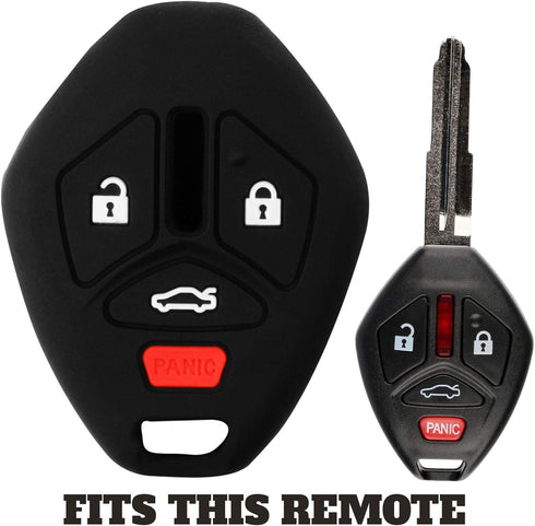 KeyGuardz Keyless Entry Remote Car Key Fob Outer Shell Cover Rubber Protective Case for Mitsubishi...