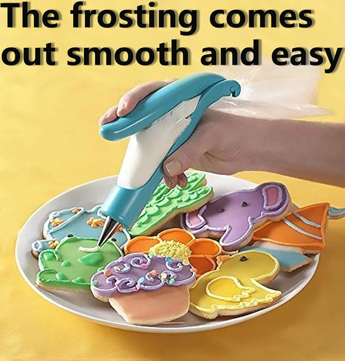 Cake Decorating Pen Tool Kit Pastry Bag DIY Cake Deco Tools Kit Pastry Icing Pen Piping Kit Bags(Blue)...