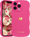 for iPhone 13 Pro Case Cute Heart Simple Wave Frame Case Aesthetic Design Solid Color Girls Women TPU Silicone Slim Phone Case Cover for iPhone 13...