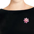 AeraVida Pretty Elegant Pink Quartz Stone Azalea Beauty Floral Pin-Brooch For Women...