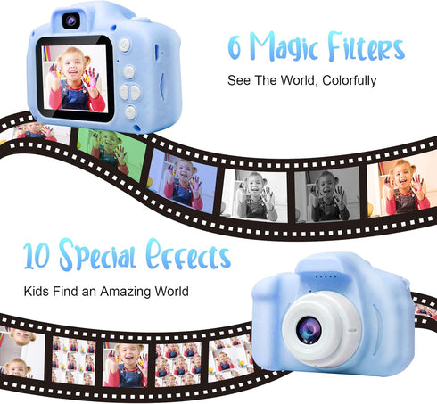 Upgrade Selfie Kids Camera for Boys, Birthday Gifts for 3-8 Year Old Boys, Kids Digital Camera with Video Function, Dual Lens Camera for Kids, Toy...