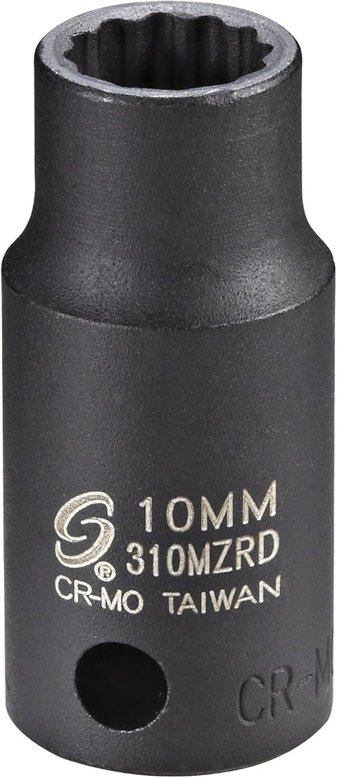 Sunex 310MZRD 3/8-Inch Drive 10mm 12-Point Semi-Deep Impact Socket...