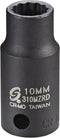 Sunex 310MZRD 3/8-Inch Drive 10mm 12-Point Semi-Deep Impact Socket...