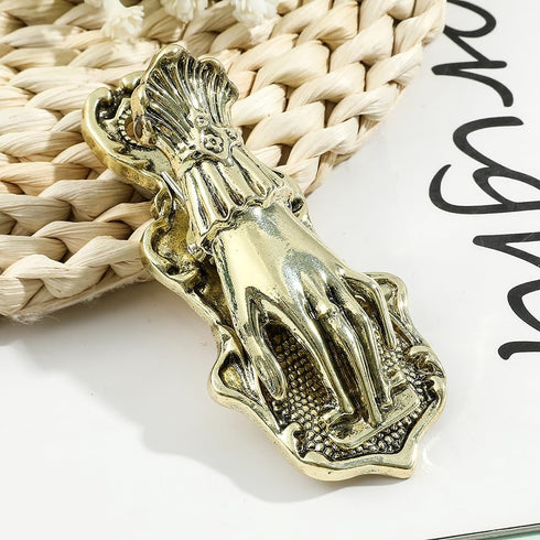 Vintage Lady's Hand Shaped Book Clip Gold Metal Paper Clip Document Storage Metal Clip Journal File Clip for Office School Home DIY Use (Antique B...