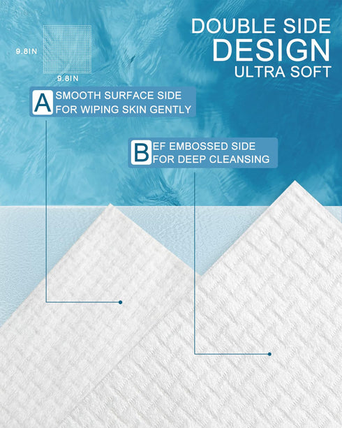 LUXU Clean Face Towels,Disposable Face Towel, Facial Washcloth, Makeup Remover Dry Wipes,25 Ct,2 Pack,Clean Facial Towels for Sensitive Skin,Soft ...