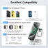 3 in 1 Wireless Charging Station Compatible with Apple Devices,Foldable Magnetic Wireless Charger for iPhone 15/14/13/12,Apple Watch Ultra 2/Ultra...