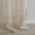 Madison Park Rosette Floral Embellished Cuff Tab Top Solid Single Window Treatments Sheer Curtain Panel Drape for Bedroom Living Room and Dorm, 50...