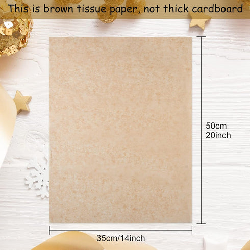 TUPARKA 100 Sheets Kraft Tissue Paper 14 inch x 20 inch Gift Wrap Paper Bulk Brown Wrapping Paper for Birthday Party Holiday Wedding Crafts Decor...
