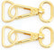 CRAFTMEMORE 2 Sets 1" Swivel Snap Hooks Lobster Clasp Push Gate Fashion Clips with 1" D Rings Bag Craft Accessories FSD2 (Gold, 1 Inch)...