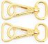 CRAFTMEMORE 2 Sets 1" Swivel Snap Hooks Lobster Clasp Push Gate Fashion Clips with 1" D Rings Bag Craft Accessories FSD2 (Gold, 1 Inch)...