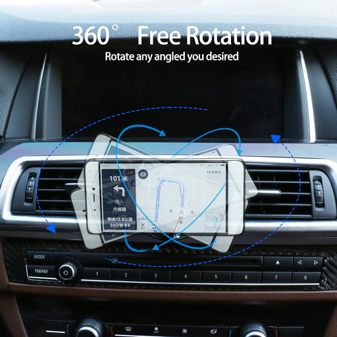 LLKUANG 360-Degree Rotary Cell Phone Holder Mobile Phone Mount Black(magnet) for BMW 5 Series F11 F10 F07 2010-2016 (Black)...