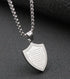 Lemu Stainless Steel Men Shield Armor of God Joshua 1:9 Faith Cross Pendant Necklace (Pendant with Chain 24 inches)...