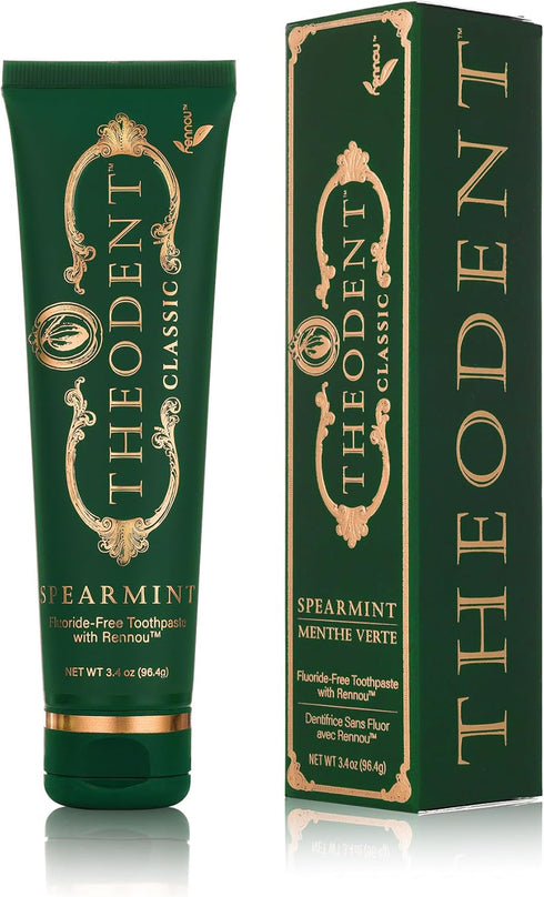 Classic with Rennou™: Fluoride-Free Theobromine Toothpaste for Proven Remineralization, Sensitivity Relief & Natural Whitening, Spearmint (3.4 Oun...