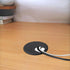 2 Pack Black Desk Gromments 2 Inch Desk Cable Cord Hole Cover Desk Wire Cord Cable Grommets ABS Plastic Wire Cable Hole Cover Desk Hole Grommet Wi...