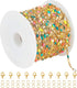 UMAOKANG 16.4ft/5m Gold Plated Stainless Steel Chains Bulk Mixed Color Enamel Bead Chain Spool for Jewelry Making with Jump Rings and Lobster Clas...