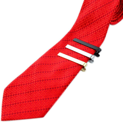Lystaii 3pcs Tie Bar Clip, Tie Tack Pins Tie Clips 2.2 Inch for Men Fathers' Day Valentine's Day Gift...