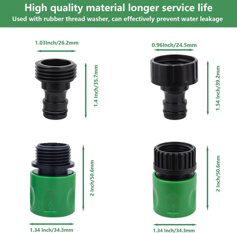 16 Pcs 3/4"Garden Hose Quick Connector, Hose Fitting Water Hose Connectors.Male and Female No Leak Quick Release Hose Connector?Connectors Hose En...