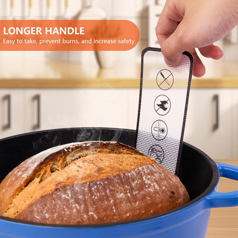 Silicone Bread Sling for Dutch Oven Non-Stick Heat Resistant Sourdough Bread Baking Supplies 2 PCS Silicone Mat with Long Handles Black&Red...