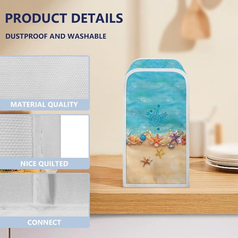 Starfish Sea Electric Can Opener Dust Cover Portable Can Opener Dust Cover Stain Resistant Dust Covers for Small Kitchen Appliance...