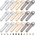 WADORN 18 Sets Metal Purse Suspension Clasp, 3 Colors DIY Purse Making Hardware D Ring Bag Side Clip Buckles with Screws Bag Chain Strap Lanyard C...