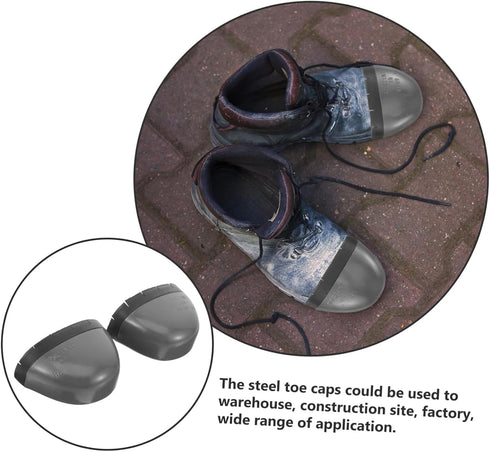 Steel Toe Guards for Work Shoes - 1 Pair Safety Toe Caps for Men and Women with Protective Safety Mask and Incense Headgear: Prevent Toes from Bei...