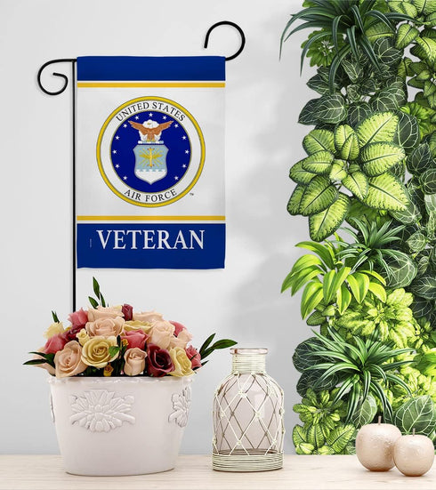 Air Veteran Armed Forces USAF United State American Military Retire Official House Decoration Banner Small Yard Gift Double-Sided, Garden Flag 13"...