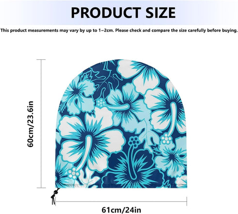 Hawaiian Print Drum Fan Cover, Dust Cover for 18-20" Fan,Waterproof&Dustproof Floor Fan Cover in Heavy Duty Polyester for Outdoor and Indoor...