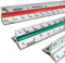 OCM 1 Triangular Architect Scale Ruler (Professional Grade Solid Aluminum) Color Coded 12 Inch Architectural Scale (Imperial Measurements) - Ideal...