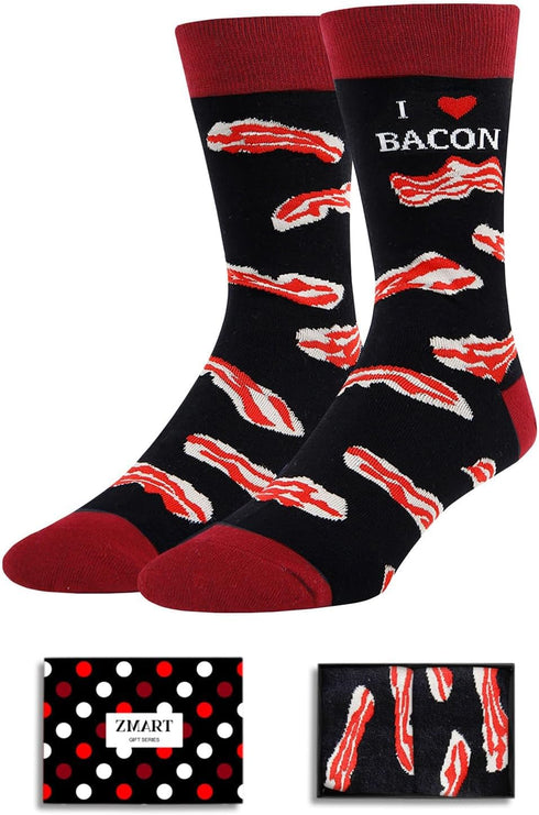 Zmart Funny Food Socks - Men Food Gifts, Bacon Taco Pizza Burger Socks, Teen Valentine Gifts...