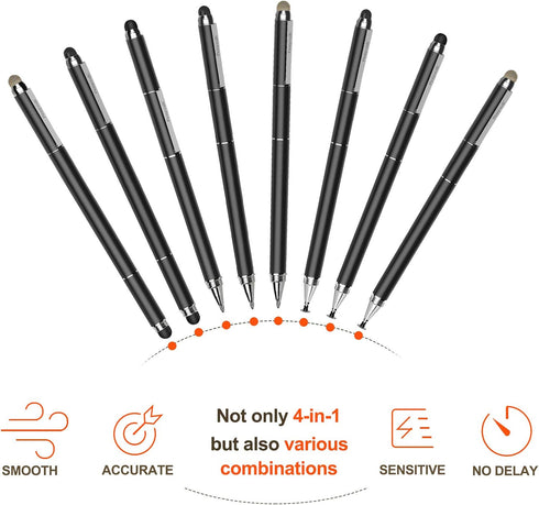 Penyeah Stylus Pen, 4 in 1 Disc Stylus Pens for Touch Screens, High Precision and Sensitivity Universal Capacitive Stylus, Stylist for Tablets,iPh...