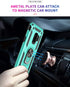 Androgate for Samsung Galaxy S9 Case with HD Screen Protectors, Military-Grade Metal Ring Holder Kickstand 15ft Drop Tested Shockproof Cover Case ...