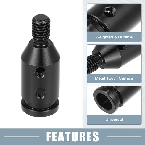 Gear Shift Knob Adapter Kit Universal with 4 Plastic Hoses Non Threaded Lever Cover Head Aluminum Alloy Black...