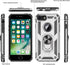 LeYi Compatible for 8/7/6s/6 Case (2 Pack), Silver, Cellular Phone Case with Tempered Glass Screen Protector & Kickstand Ring...