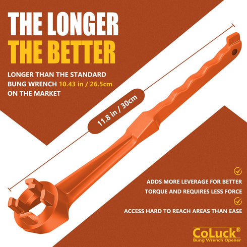 Drum Wrench 2Packs, Aluminum Gallon Bung Wrench Barrel Dung Wrench Drum Opener Tool for Opening 10 15 20 30 50 55 Gallon Drum, Fits 2 inch and 3/4...