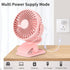 Portable Clip on Fan, 360° Rotate Battery Operated Stroller Fan, 3 Speed Quiet Mini Personal Desk Fan, USB Rechargeable Clooing Fan for Outdoor Ca...