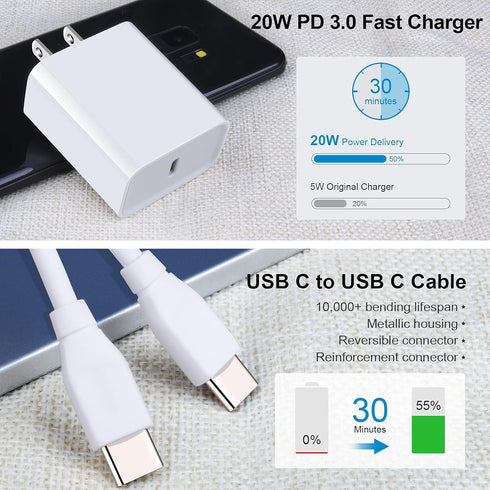 USB C Fast Charger for Google Pixel 9a 9 Pro XL Fold 9 8a 8 Pro 7a 7 7 Pro 6 6 Pro 6a 5 4 4a 4XL 3a 3XL 2 XL, Samsung Galaxy A16 A15 A14 5G S25 S2...