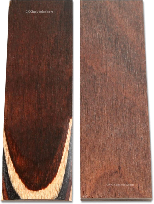 Dymalux Handle Scale Set - (Layered) - (Buckskin) - (Dark Brown/Light Brown) - (5.0 x 1.5 x 0.250) - Custom Handle Material...