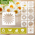 Daisy Stencil Flower Stencils for Painting on Wood, Floral Drawing Paint Wood Burning Layering Templates for Crafts Card Making Furniture Wall Flo...