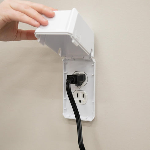 Home Safety White Outlet Cover Box, Award-Winning Brand, Child Safety, Includes Cover for Outlet or Light Switch, White...
