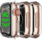 HANKN 2 Pack Clear Case for Apple Watch Series 9 8 7 45mm / Series 6 5 4 Se 44mm Case, Soft TPU Cover Shell Shockproof Iwatch Bumper [No Front Scr...