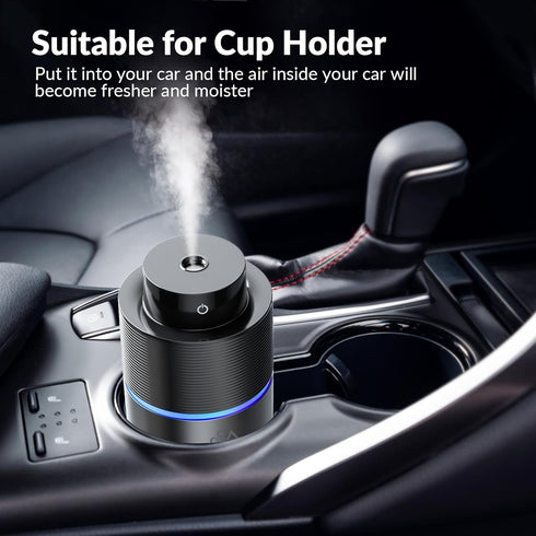 Portable Small Cool Mist Humidifiers, 300ML Quiet Mini Car Humidifier, 2 Mist Modes & Colorful Night Light - USB Personal Desktop Humidifier for C...
